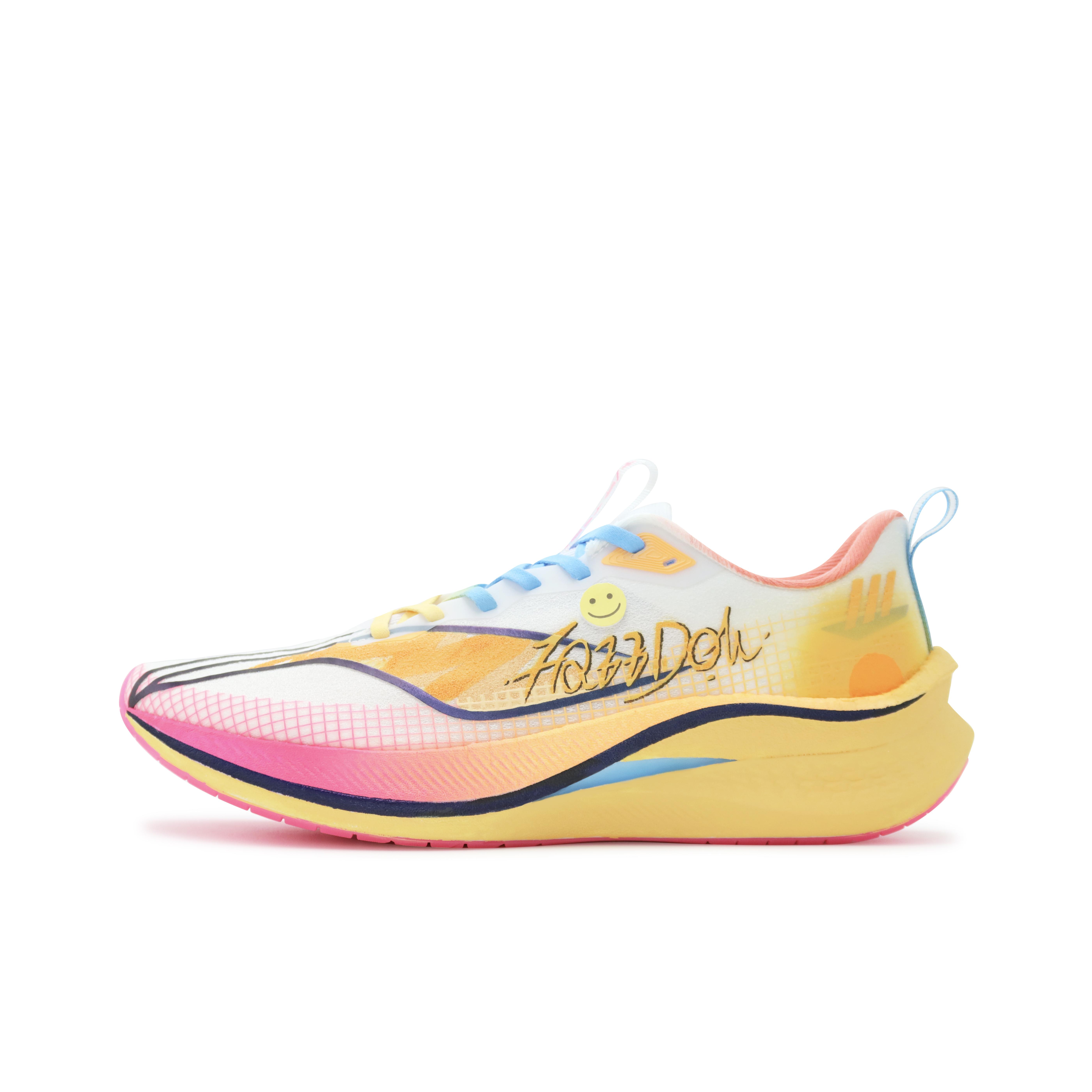 Li Ning Red Hare 7 Pro Низкие Беговые Кроссовки Мужские Бело-Оранжево-Синие ARPU001-6(Команда186-) 44