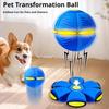Interactive Flying Saucer Ball Dog Toy Magic Deformable Bouncing Ball With LED Light Outdoor Training Pet Toy For Dogs 1