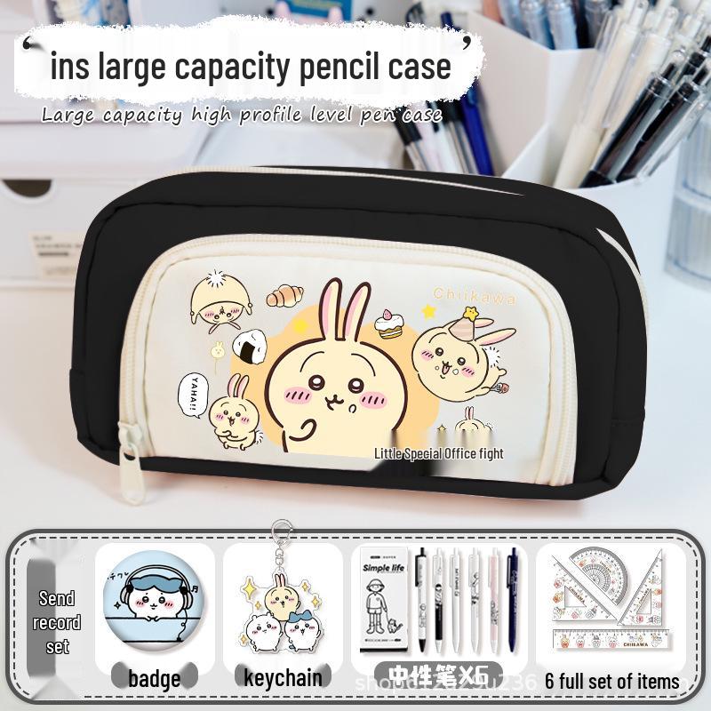 Chiikawa 2025 Torba Ita - Duża Pojemność Podwójna Warstwa Etui na Ołówki Anime dla Dziewcząt.