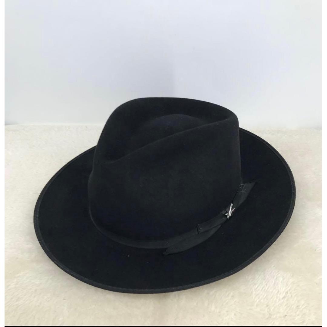 Used Stetson Hat L Black Made in America