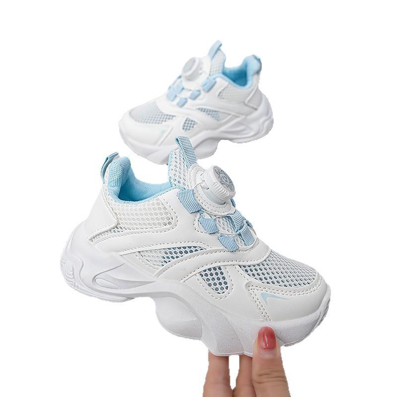 Boys' sports shoes Spring and Autumn Girls' mesh surface Summer single mesh breathable little white shoes Children's soft-soled non-slip children's