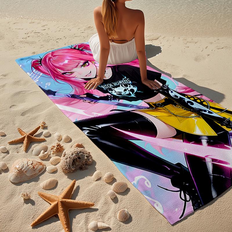 Kpop Cartoon Beach Towel, Super Soft Microfiber, Gift for Her/Him, Birthday, for Pool, Beach, Travel, Home Decor Fan Gifts