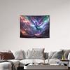 Cosmic Unicorn Tapestry 2D Digital Print Polyester Wall Hanging Living Room Bedroom Office Decor with Hooks