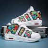 Large size basketball shoes men's thick-soled high-top air cushion couple models actual combat student sports and leisure shoes 2025