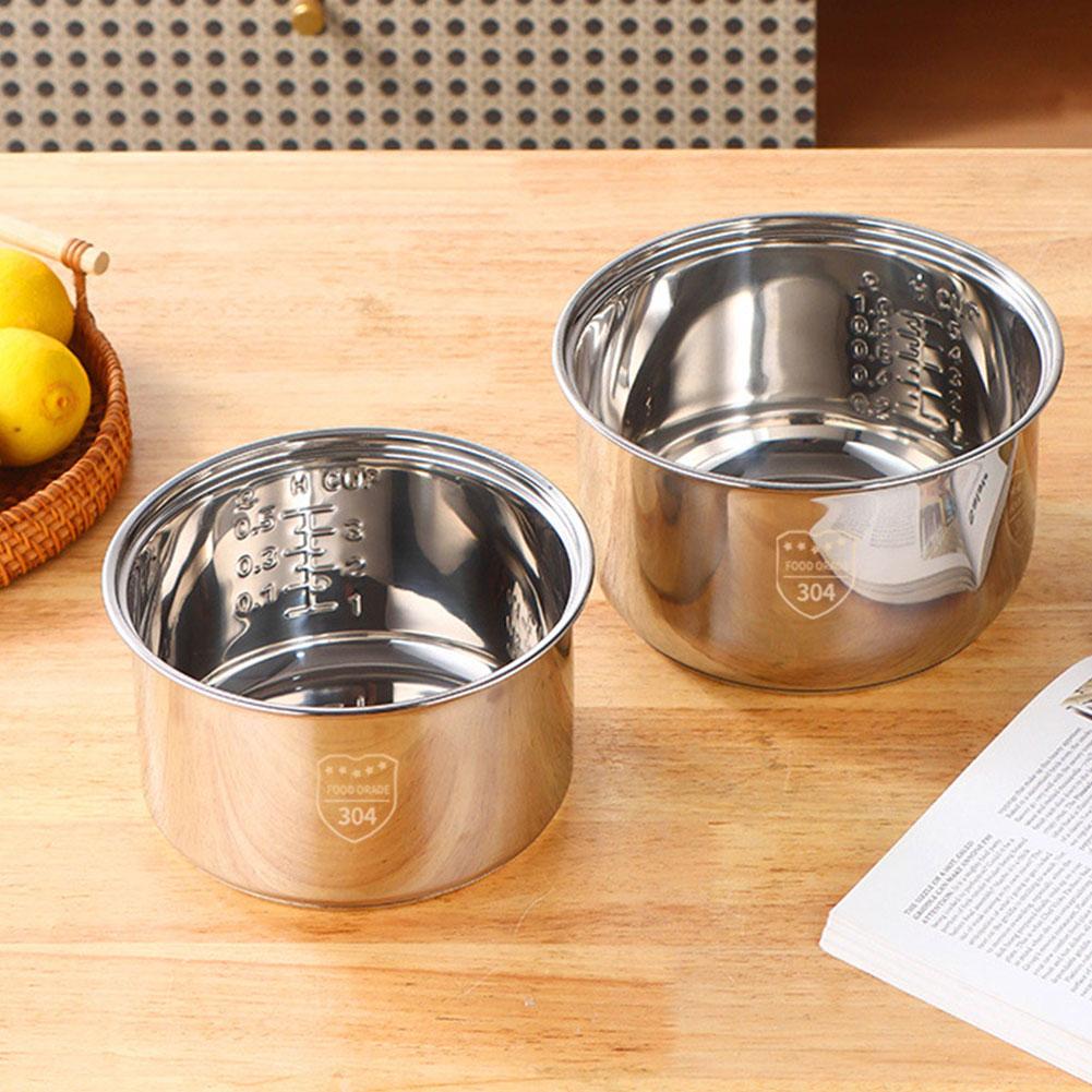3L 304 Stainless Steel Rice Cooker Inner Container Non Stick Cooking Pot Replacement Rice Cooker Liner Replacement Accessories