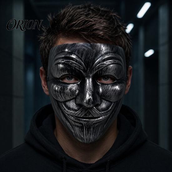 Secret Room Horror Accessory Full Face Halloween Masque for Men Women, Metallic Color Party Masquerade Scary Costume Prop Cosplay, Coverage