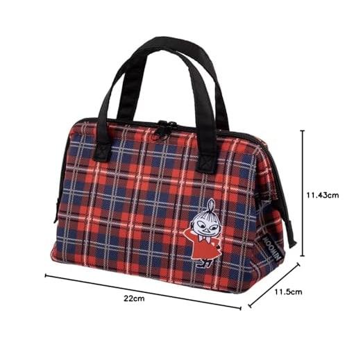 Skater Insulated Lunch Bag with Clasp, Little My Check, Moomin Design, KGA1-A