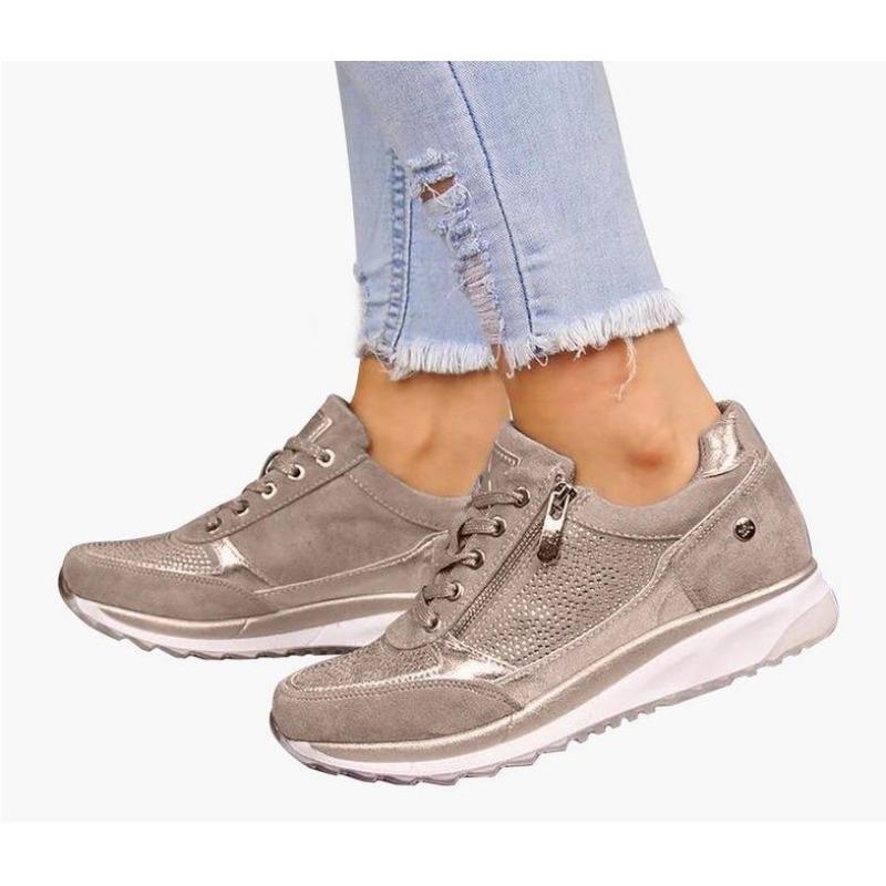 Women's Wedge Sneakers Lightweight Vulcanized Shoes Breathable Wear Resistant Zapatillas De Mujer