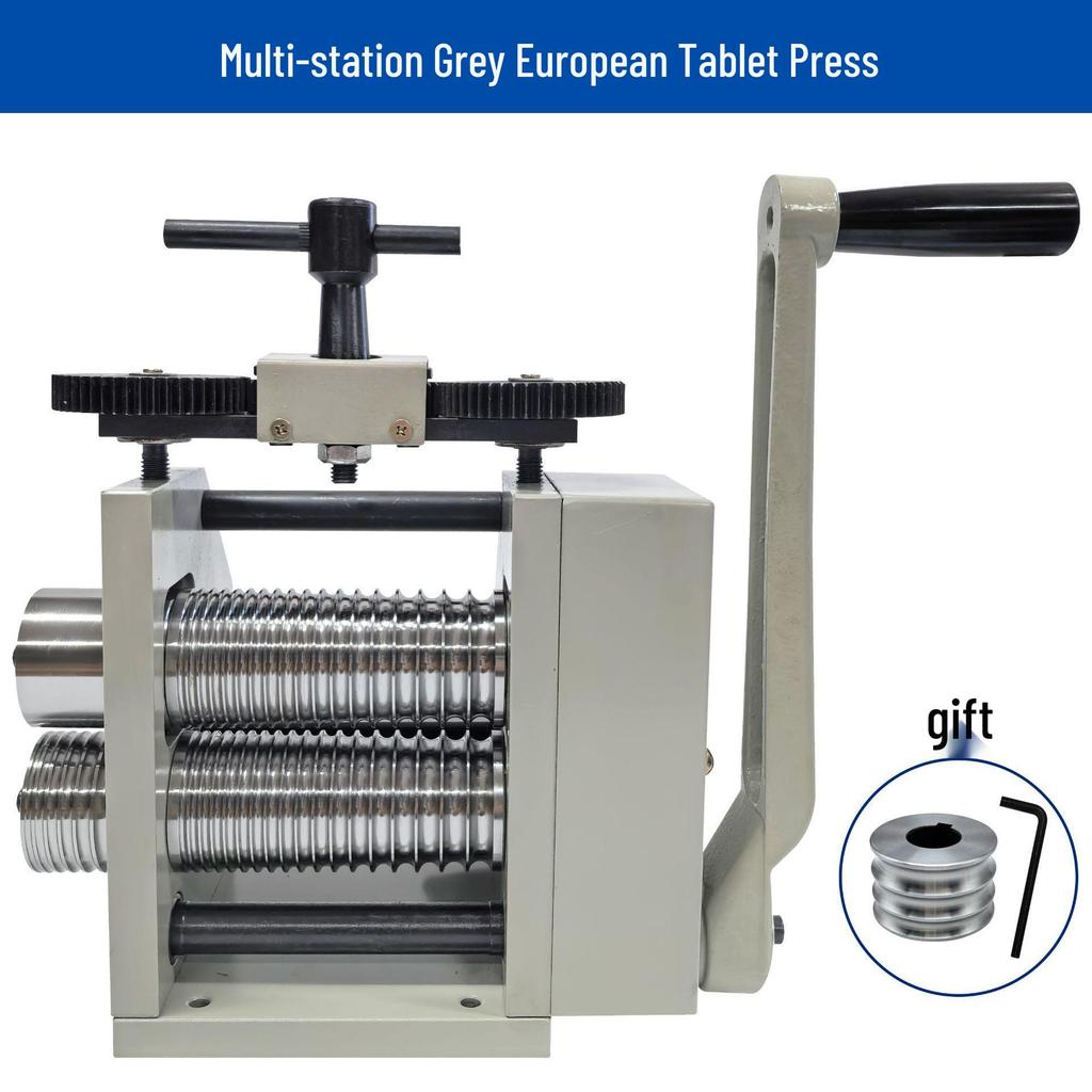 European Style Hand-Crank Metal Press for Tablets, Jewelry, and Wire: Round/Square Shaping & Drawing