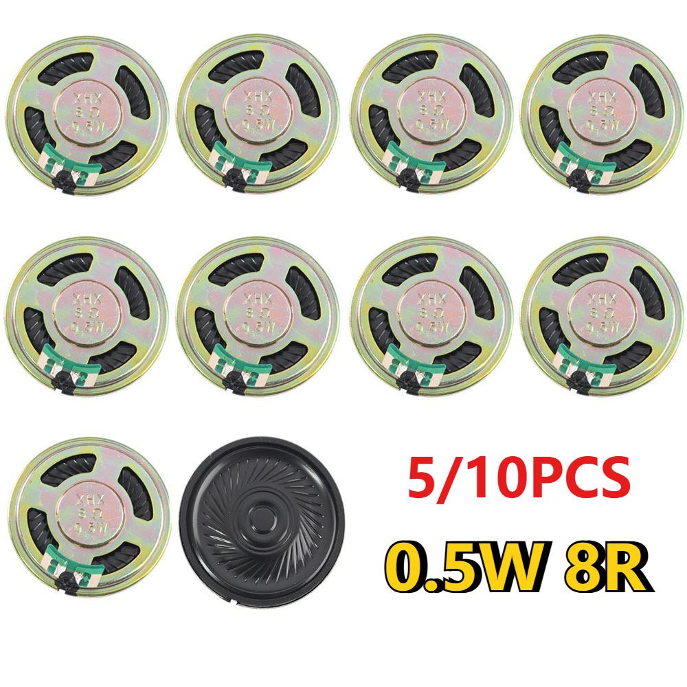 5PCS 0.5W 8ohm Speaker Ultra-thin Horn Speaker 0.5W 8R Diameter 40mm 4CM Loudspeaker for Audio Diy Electronic