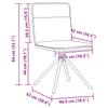 Dining Chairs 2 Pcs Dark Grey Fabric