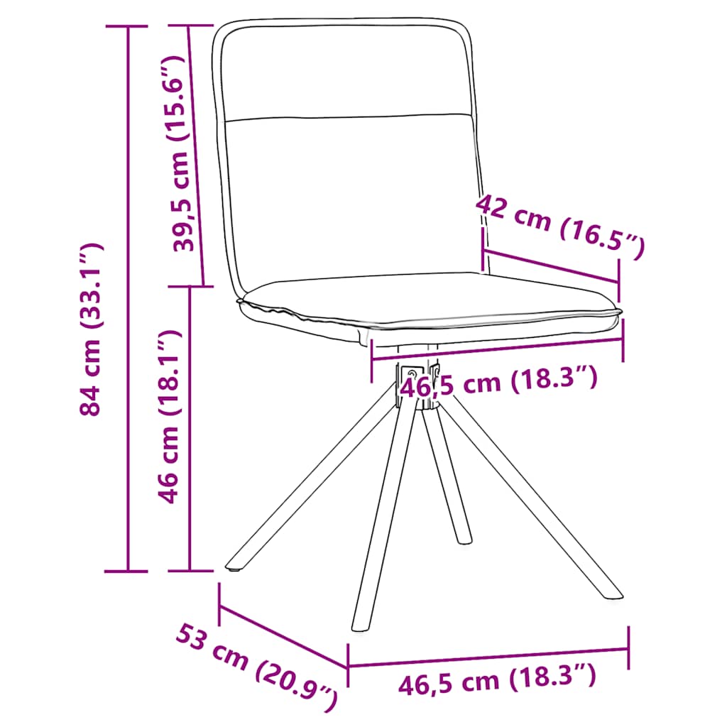 Dining Chairs 2 Pcs Dark Grey Fabric