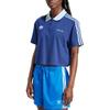 adidas Originals LOOSE CROP Polo Shirt Women's Dark Blue IX3543