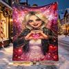 Deka se vzorem Nevěsty Chucky pro domácí dekoraci, Postel, Pohovka, Cestování autem, Kempování, Vhodná pro všechna roční období, Dárek k narozeninám, Vánocům