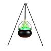 Halloween Witch Cauldron Candy with Tripod Stand for Outdoor Garden Party Decor