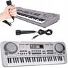 Keyboard Organy Pianino Elektryczne Mikrofon Dla Dzieci 61 Klawiszy