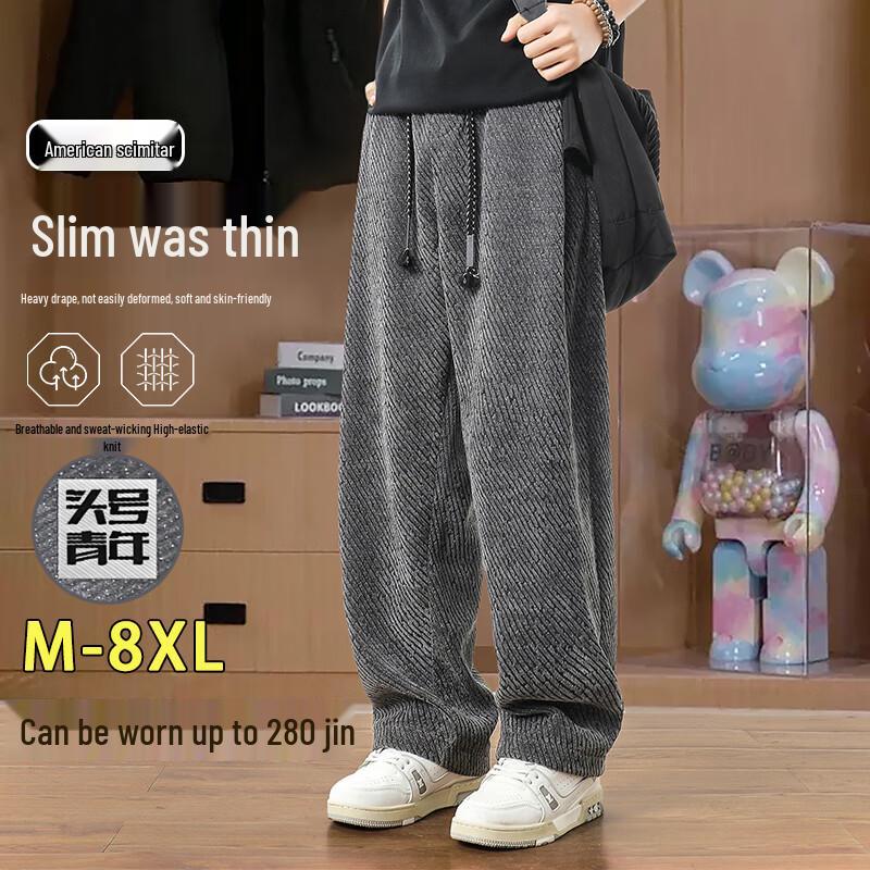 

Men s 2025 Spring/Summer Plus Size Loose Straight Casual Pants 5XL
