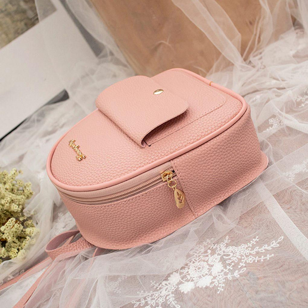 2020 Backpack Women Korean Style PU Leather Shoulder Bag For Teenage Girls Multi\-Function Small Bagpack Female Phone Pouch