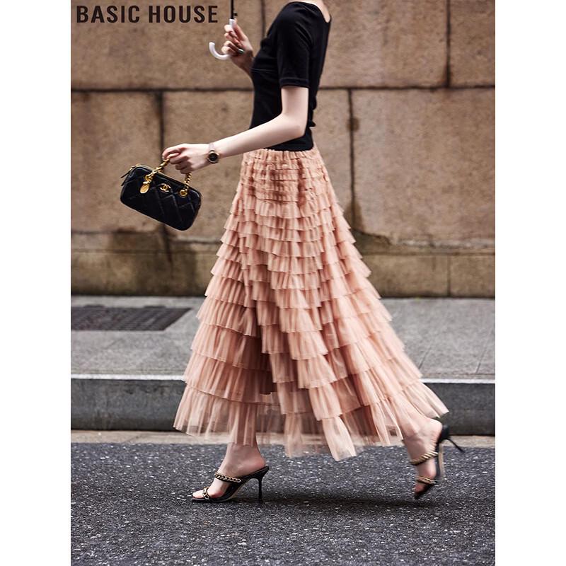 Basic House Mesh Princess A-Line Skirt