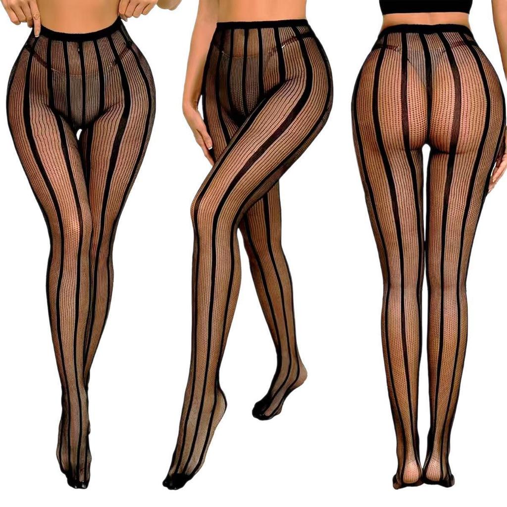 Sexy Fishing Net Socks Women's Hollow Jacquard Pantyhose High Elasticity Thin Lace Mesh Stockings