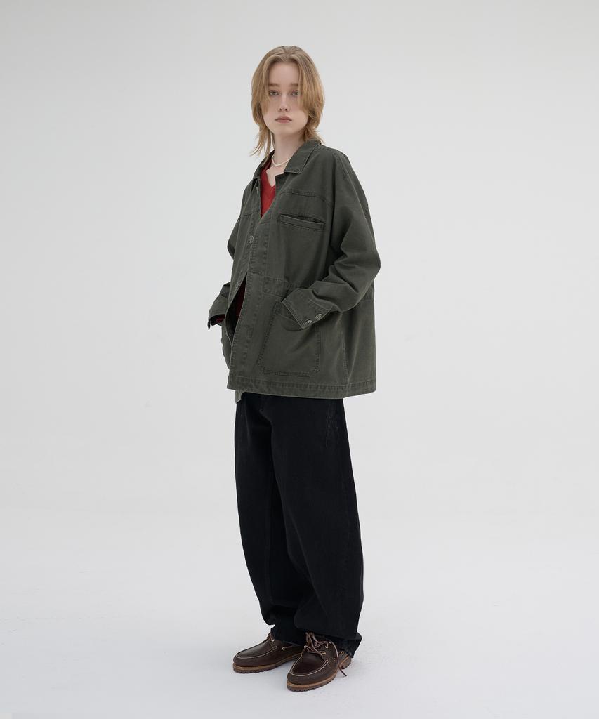 Knouun Faded Chore Jacket (Khaki)