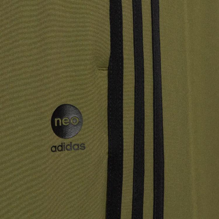Adidas Neo Logo Striped Casual Woven Shorts Men Bottoms Dark-Olive-Green HD4715