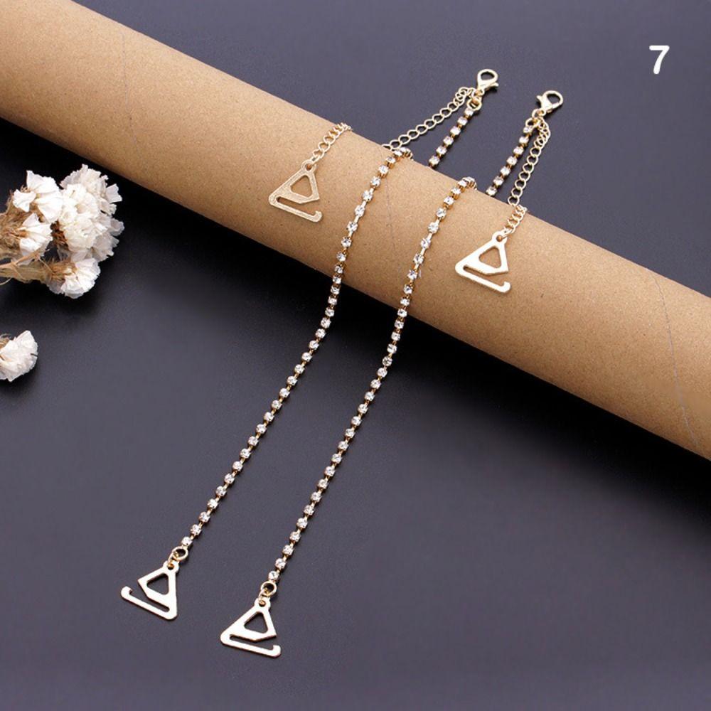 Fashion Metal Bras Straps Aniti-slip Pearl Shoulder Straps Adjustable Rhinestone Underwear Strap