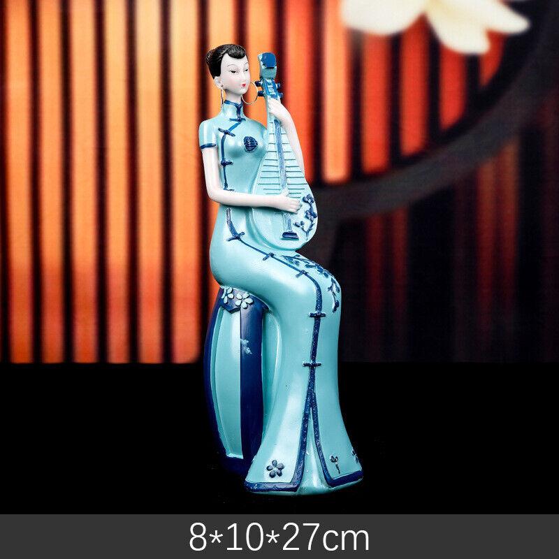 1pc Elegant Lady Figures Chinese Style Ceramic Figurine Home Ornaments Decor Woman Figurine Craft Tabletop Gifts New