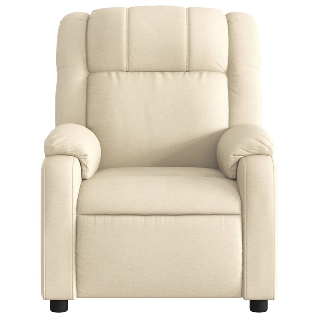 Recliner Chair Cream Colored Fabric