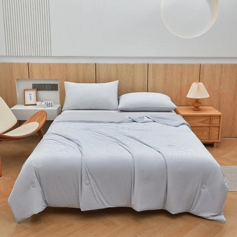 

Class A spandex Xia Liang quilt, student dormitory air conditioner quilt, ice silk mat silky smooth sleeping naked summer quilt 150x200cm 1pcs