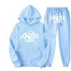 Set Felpa Streetwear Uomo Donna Outfit Casual Felpa con Grafica Stampata Syna Tuta