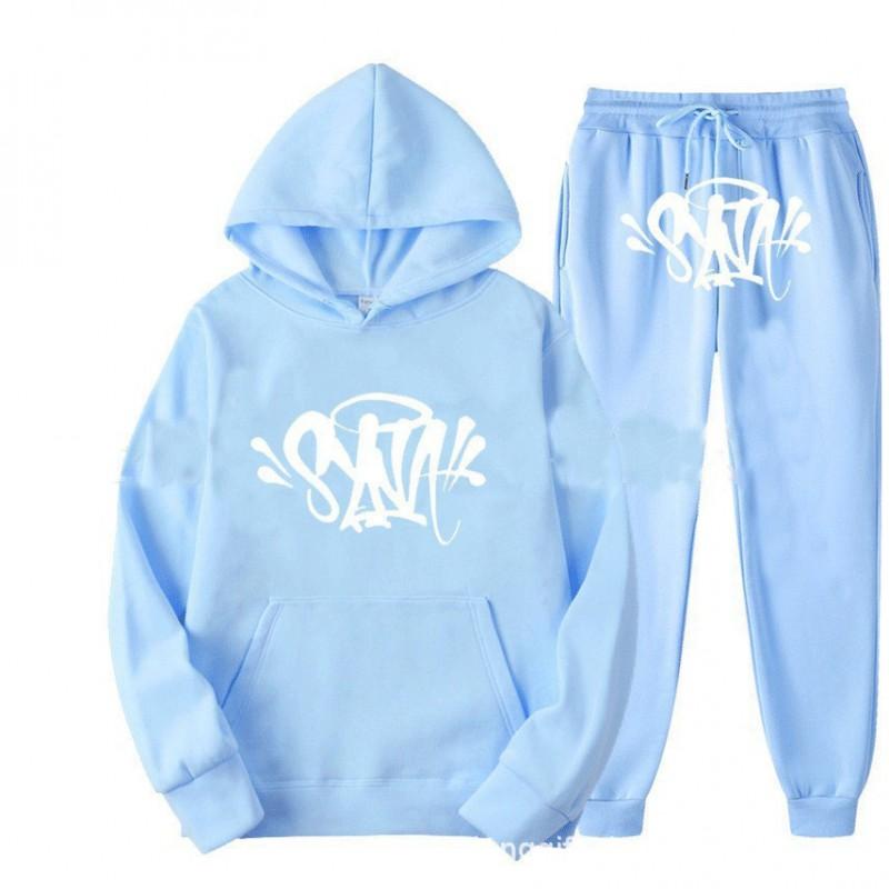 Set Felpa Streetwear Uomo Donna Outfit Casual Felpa con Grafica Stampata Syna Tuta