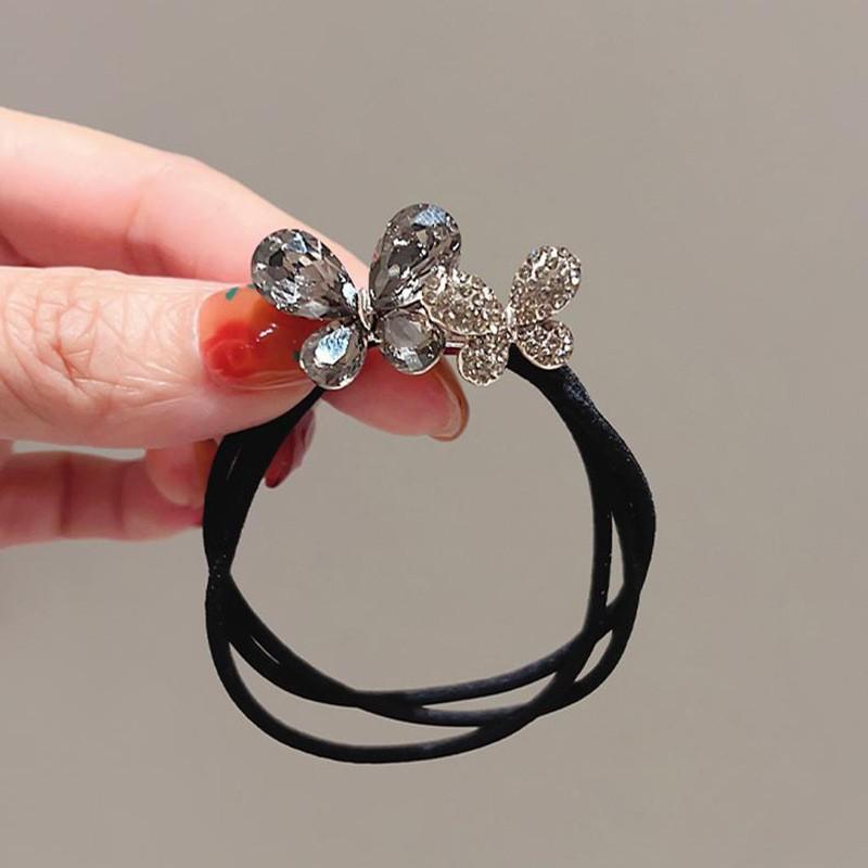 Elastici per capelli con strass alla moda per ragazze, anelli per capelli, corda, scrunchie, accessori, copricapo per coda di cavallo, accessori