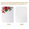 50pcs/pack Writing Flower Printed Square Blank DIY Greeting Scrapbook Paper Card