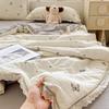 Exquisite Lace Crinkle Gauze Cotton Summer Quilt Skin-Friendly Washable Multi Size Bedding For Cozy Bedroom Summer Sleeping