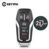 KEYYOU 4/5 Przycisków Inteligentny Pilot Samochodowy Etui Na Kluczyk Do Ford Edge Mondeo Mustang F-150 Explorer Kluczyk Samochodowy Składany Pusty Korpus 2015-2017