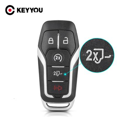 KEYYOU 4/5 Tasten Smart Auto Fernbedienung Schlüsselhülle Für Ford Edge Mondeo Mustang F-150 Explorer Klappbare Auto Schlüsselrohling Schale 2015-2017