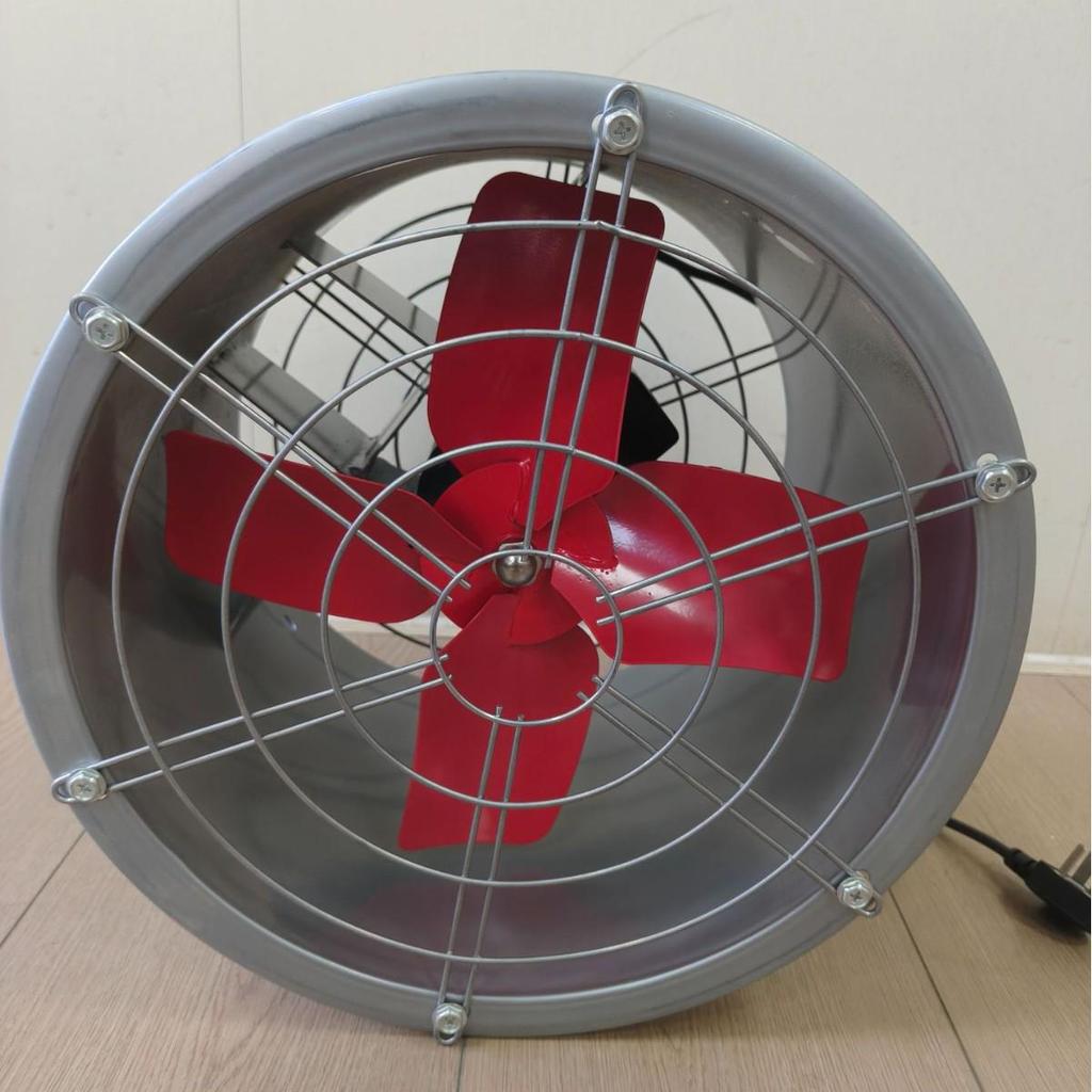 Powerful Industrial Cylindrical Axial Exhaust Fan for Commercial or Household Kitchens and Food Stalls