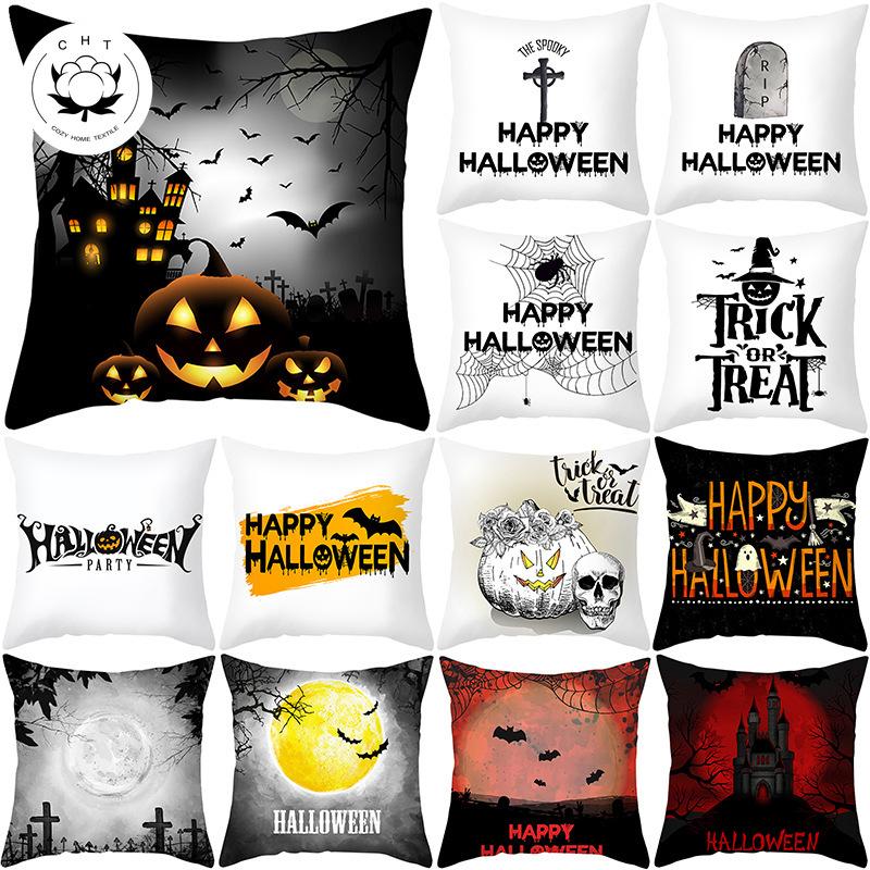 

Наволочка с принтом Хэллоуина для дома, гостиной, дивана, украшения спальни, наволочка, автомобильный комплект, наволочка