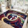 Bologna FC Design Crystal Velvet Carpet Cozy Non?Slip Printed Rug For Bedroom Living Room Entrance