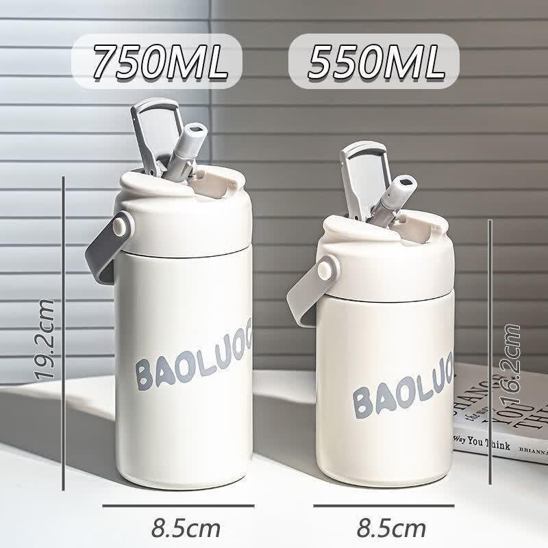 Qiwei Tea-Water Separation Insulated Bottle with Straw