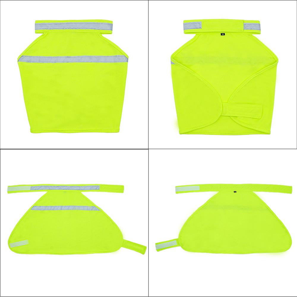 Reflective Dog Vest Night Safety Fluorescent Dogs Clothes Visibility Pet Coat Waterproof for Small Large Pet Orange Green