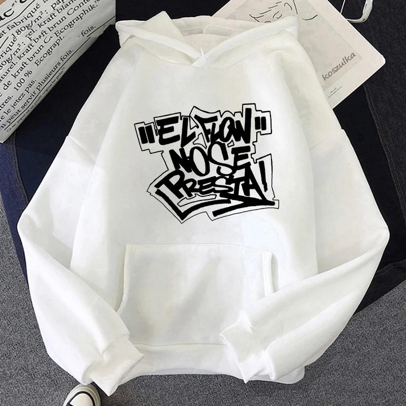 Hoodies Paar Lässig Hip Hop ELFLOW NOSE PRESTA Sweatshirts Grafikdruck Fleece Kleidung Kapuzenpullover Sweatwear