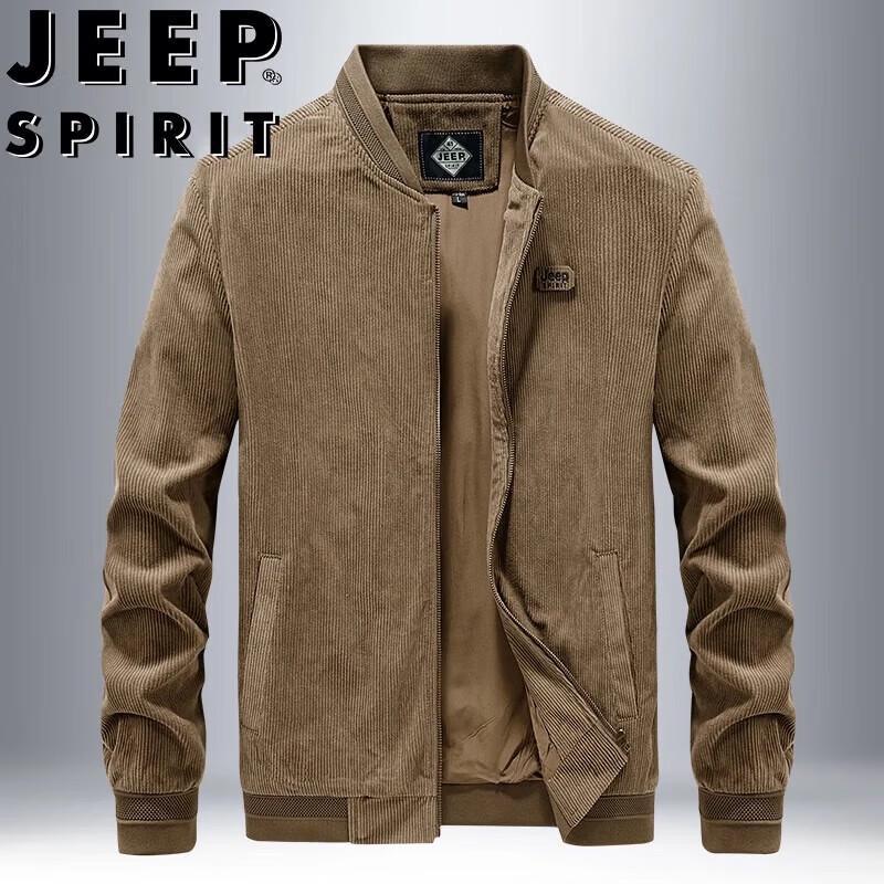 JEEP SPIRIT Men's Stand Collar Casual Outdoor Jacket
