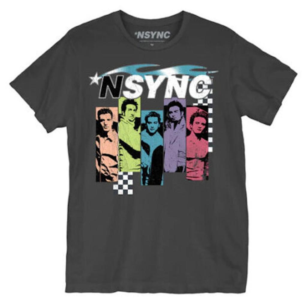 NSYNC Photo Mens T shirt- Boy Band 90s Officially Licensed Band Merch - Boyfriend Tee - Justin Timberlake,JC, Lance, Joey, Chris