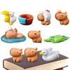 10pcs Mini Capybara Figurine Capybara Simulation Animals Model Resin Desk Ornaments Photography Props Home Decoration