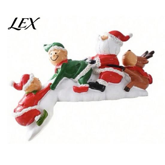 Humorous Xmas Party Favors Christmas Table Edge Sitter Figurine, Tug of War Hanging Character Decor, Snowman Thanksgiving Tiered Tray Displays