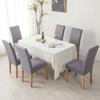 1/4pcs PU Leather Waterproof Dining Chair Covers Anti-dirty Stretch Chair Slipcover Chair Seat Protector for Living Room Kitchen