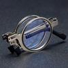 1PCS Ultra Thin Folding Reading Glasses for Men Women Lightweight Metal Frame with Portable Hard Case