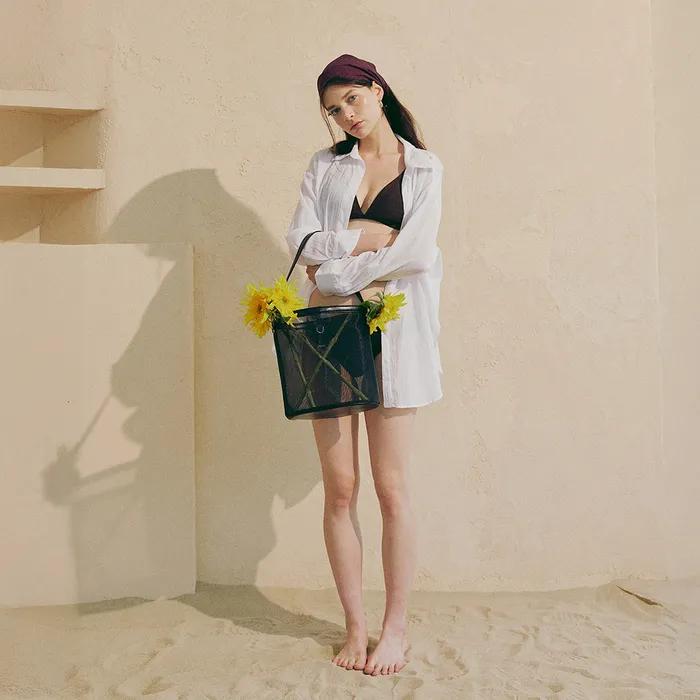 ONDE BAG _black Mesh Bag
